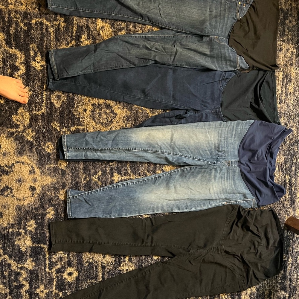 Assorted Denim and Black Maternity Jeans Lot